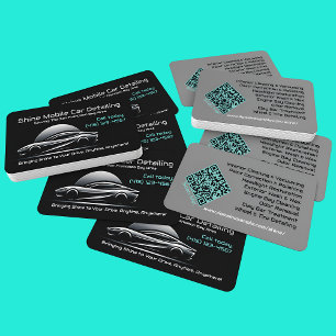 Classy Sleek Mobile Auto Car mit QR-Code-URL Visitenkarte