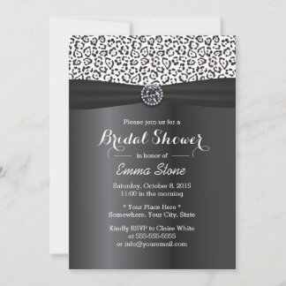 Classy Snow Leopard Print Pattern Brautparty Einladung