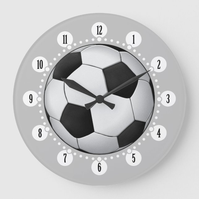 Classy Soccer Ball | Coole Geschenke Große Wanduhr (Vorderseite)