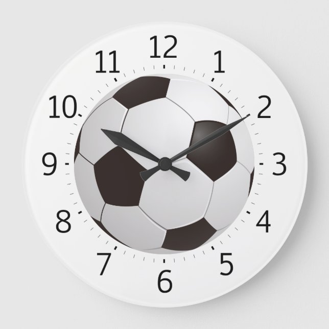Classy Soccer Ball | Coole Geschenke Große Wanduhr (Vorderseite)
