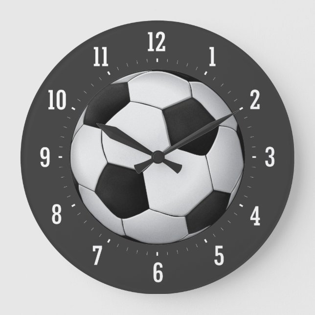 Classy Soccer Ball | Coole Geschenke Große Wanduhr (Vorderseite)
