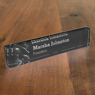 Classy Stone Marble Modern Namensplakette