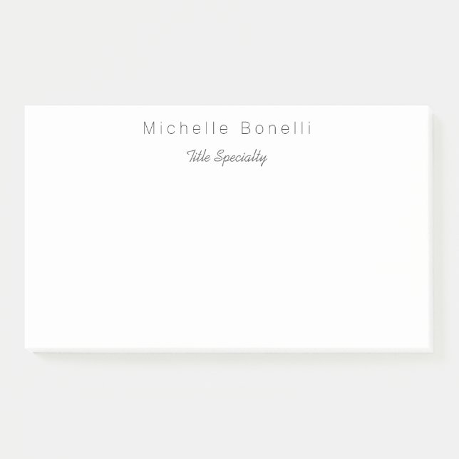 Classy Stylish Your Name Post-it Klebezettel (Vorderseite)