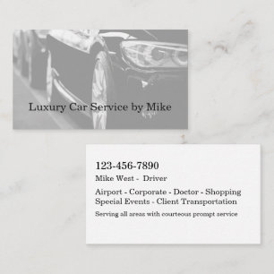 Classy Taxi Service Luxus-Geschäftskarten Visitenkarte