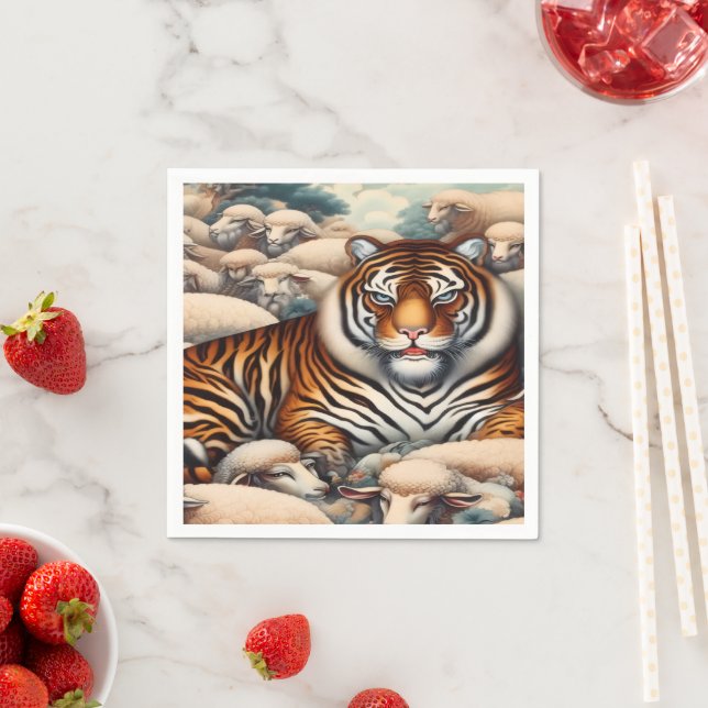 Classy Tiger Cocktail Napkin Serviette (Beispiel)