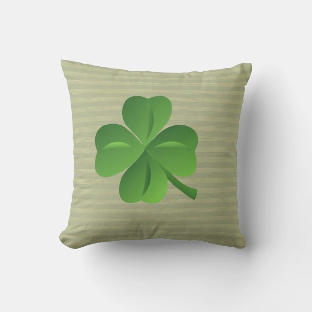 Classy Trendy Irish Lucky Kleeblatt Kissen (Vorderseite)