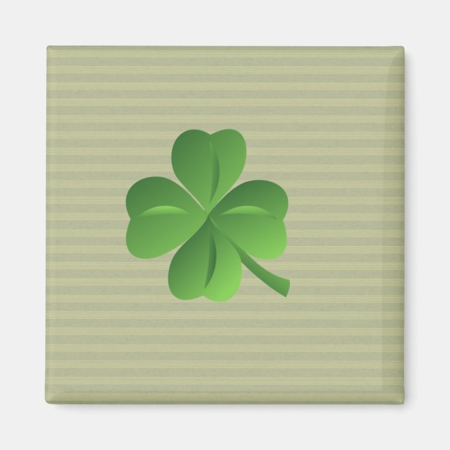 Classy Trendy Irish Lucky Kleeblatt Magnet (Vorne)