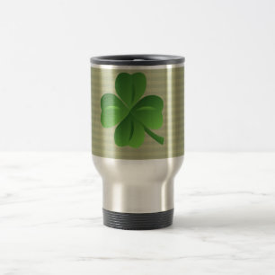 Classy Trendy Irish Lucky Kleeblatt Reisebecher
