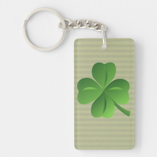 Classy Trendy Irish Lucky Kleeblatt Schlüsselanhänger (Vorderseite)