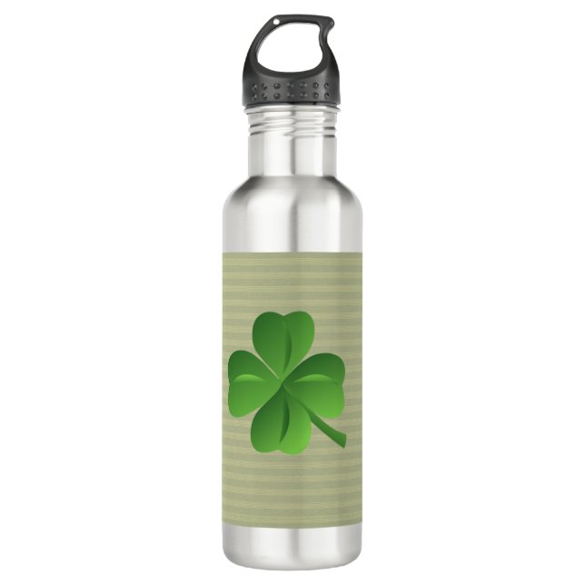 Classy Trendy Irish Lucky Kleeblatt Trinkflasche (Vorderseite)
