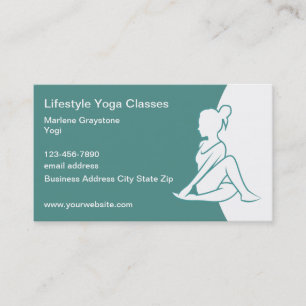 Classy Trendy Yoga Class Instructor Visitenkarte