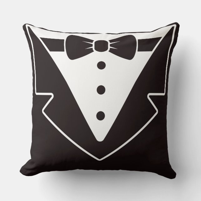 Classy Tuxedo Minimalistisch Throw Kissen (Vorderseite)