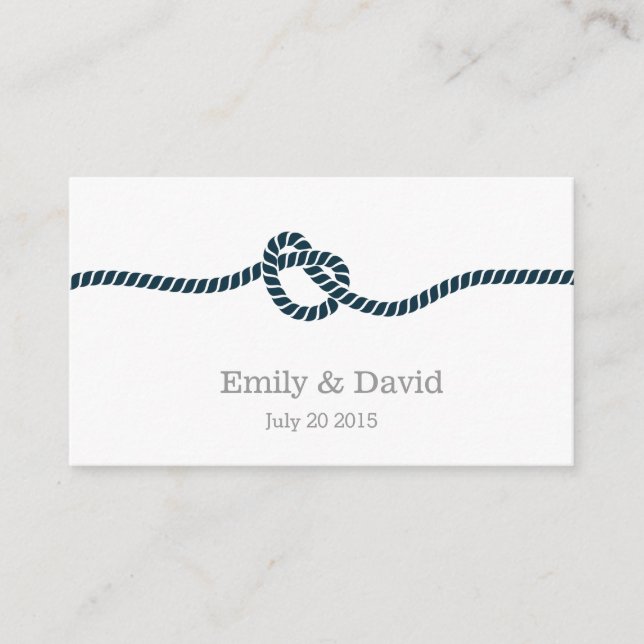 Classy Tying the Knot Wedding Website Insert Card (Vorderseite)