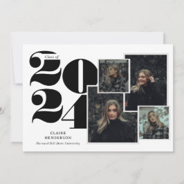 Classy Typografy Script Foto Collage Abschluss Ankündigung