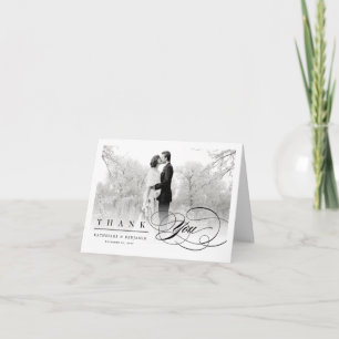 Classy und elegante Script-Foto Hochzeit Vielen Da