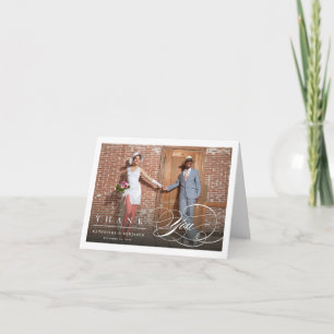 Classy und elegante Script-Foto Hochzeit Vielen Da