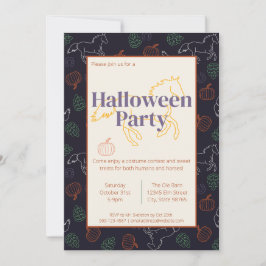 Classy Upscale Horse Barse Halloween-Party Einladung