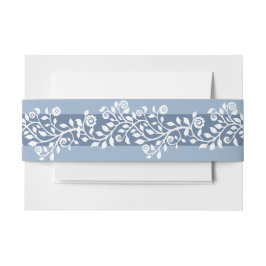 Classy Vintag Floral Arabesque Boho Dusty Blue Einladungsbanderole