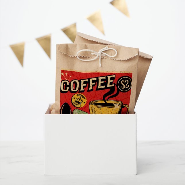 Classy vintage rustic background reception Red Geschenktütchen (Party)