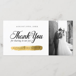 Classy Wedding Foto Vielen Dank Dankeskarte