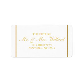 Classy Wedding Gold Foil - Adressetikett