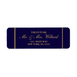 Classy Wedding Gold Foil - Navy Rücksendeadresse