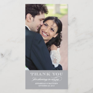 Classy Wedding Vielen Dank Foto Card Dankeskarte