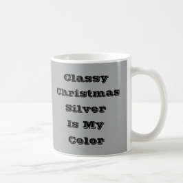 Classy Weihnachten Silver Winter Solid Color Kaffeetasse