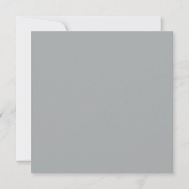 Classy Weihnachten Silver Winter Solid Color Karte (Vorderseite)