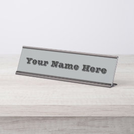 Classy Weihnachten Silver Winter Solid Color Schreibtischnamensplakette