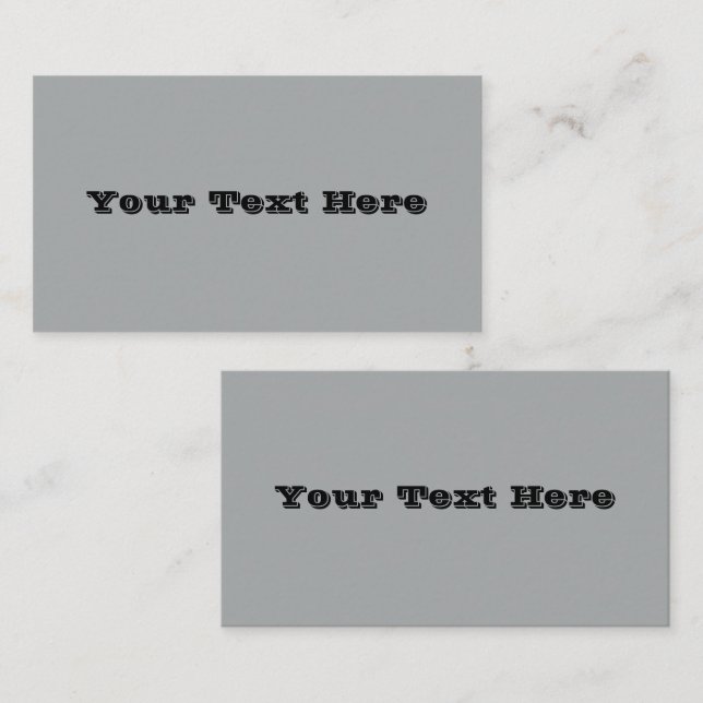 Classy Weihnachten Silver Winter Solid Color Visitenkarte (Vorne/Hinten)