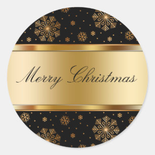 Classy Weihnachts Thema Gold Tone Aufkleber Etiket