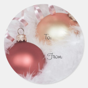 Classy Weihnachtsgeschenke Tags Runder Aufkleber