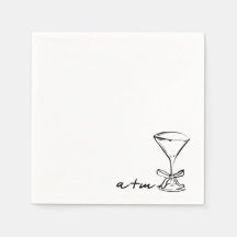 Classy Whimsical Custom Cocktail Hochzeit Napkins