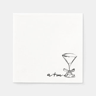 Classy Whimsical Custom Cocktail Hochzeit Napkins Serviette