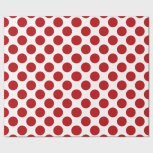 Classy White Polka Dot Muster auf Red Geschenkpapier