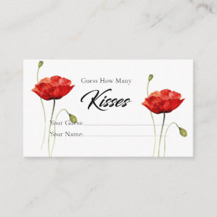 Classy Wie viele Kisses Bridal Game Enclosure Card Begleitkarte