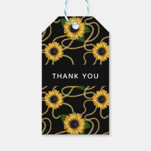 Classy Yellow Sunflowers Stilvolles Muster Vielen Geschenkanhänger