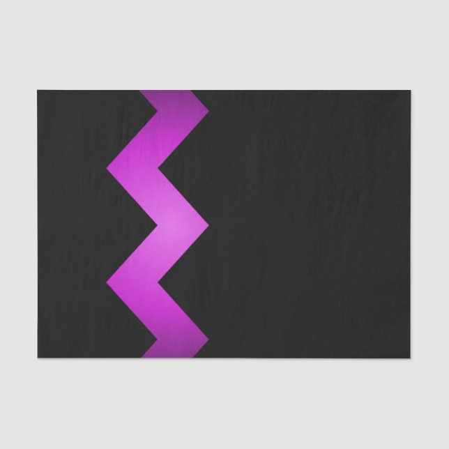 Classy Zigzag Lila auf Black Seidenpapier (Vorderseite)