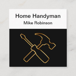 Classy Zuhause Handyman Unique Business Cards Quadratische Visitenkarte