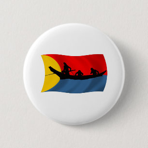 Clatsop-Stammes-Flaggenknopf Button