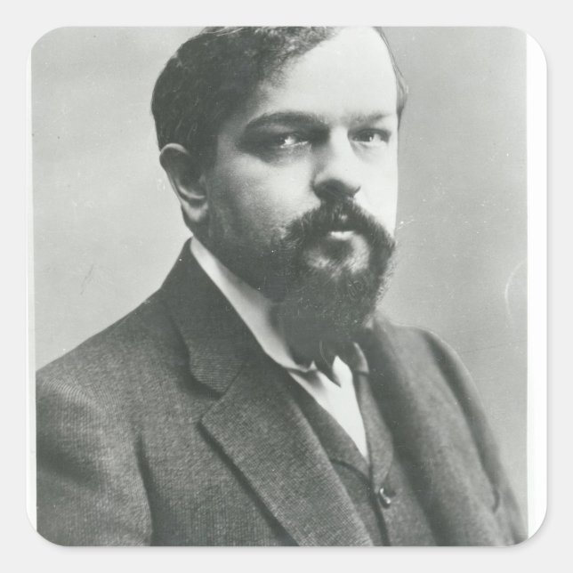 Claude Debussy Quadratischer Aufkleber (Vorderseite)