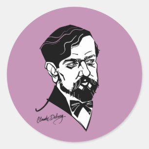 Claude Debussy Runder Aufkleber