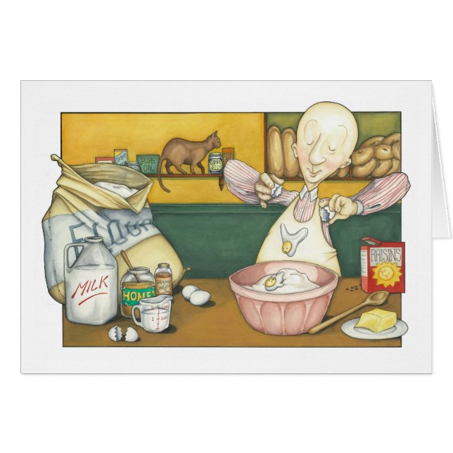 Claude der Bäcker, der Teig macht (Vorderseite (Horizontal))