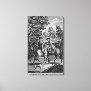 Claude Duval, der Gutsherren Roper beraubt Leinwanddruck