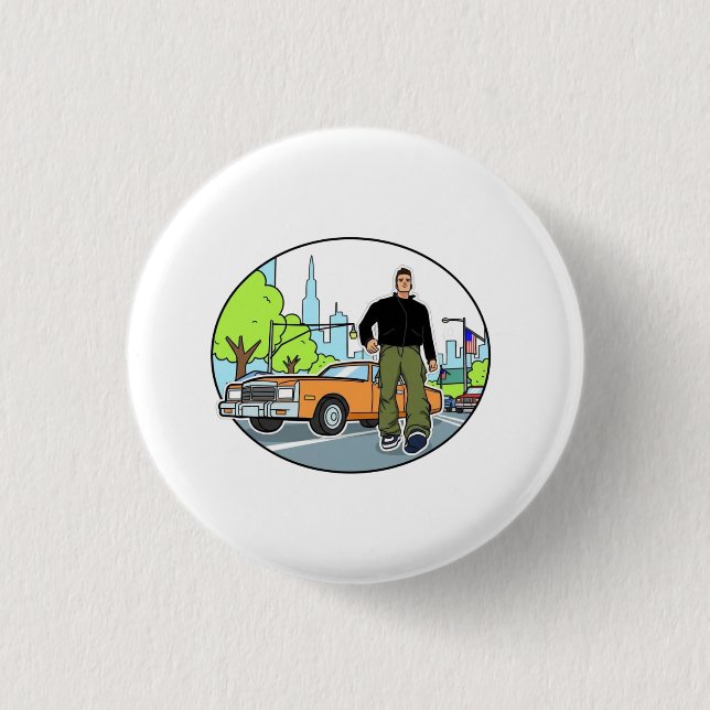 Claude - GTA 3 Button (Vorderseite)