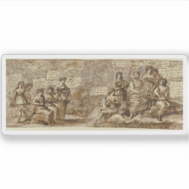 Claude Lorrain - Apollo und die Muses Aufkleber