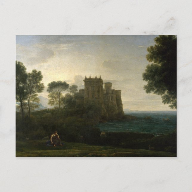 Claude Lorrain Die verzauberte Burg Postkarte (Vorderseite)