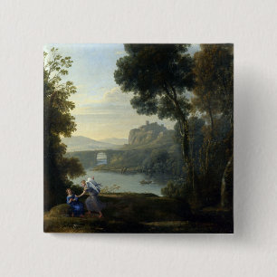 Claude Lorrain Landschaft mit Hagar und Angel Button