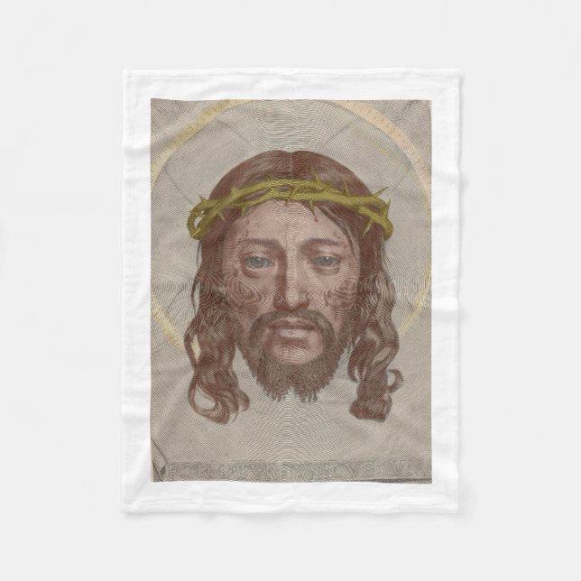 Claude Mellans Gesicht Christi 1649 Stich  Fleecedecke (Vorderseite)